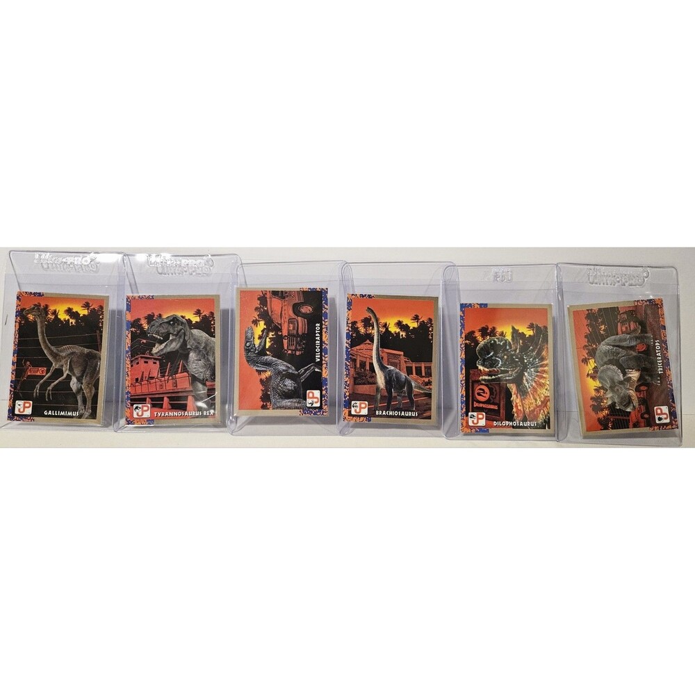 1993 Topps Jurassic Park Card Set Lot Of 6